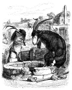 The Fox and the Goat: Fable of La Fontaine Illustrated by Grandville by Grandville (1803 47)