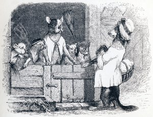 The Lice and His Companion - Fables by La Fontaine by Grandville