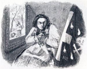 The Cure and Death - Fables by La Fontaine by Grandville