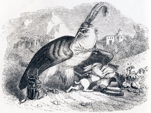 The Eagle and the Snail - Fables by La Fontaine by Grandville