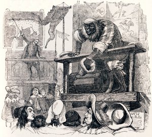 The Monkey and the Leopard - Fables by La Fontaine by Grandville