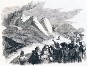 The Mountain Who Gives Birth - Fables by La Fontaine by Grandville