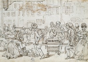 Workers of Nancy, drawing by Jean-Jacques Grandville by Grandville
