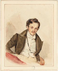 Portrait of a Friend, Probably Guiaud (1811-1876) by Grandville