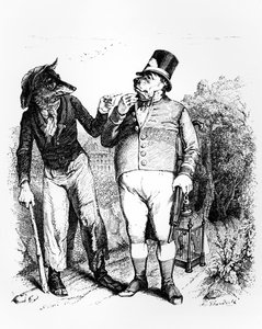 The Dog and the Wolf, illustration for 