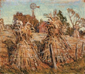 The Cornfield by Grant Wood