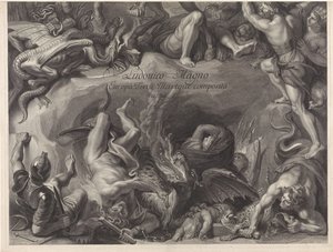 Allegorical Equestrian Portrait of Louis XIV, King of France by Gérard Edelinck