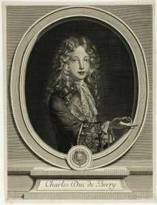 Charles, Duke of Berry by Gérard Edelinck