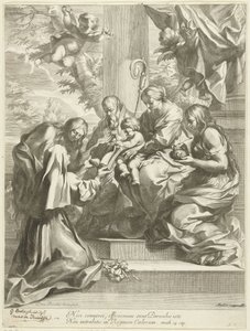 Saint Martina at the Feet of Mary by Gérard Edelinck