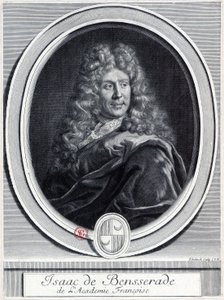 Isaac de Bensserade of the French Academy by Gérard Edelinck