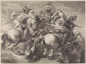 Cavalry Battle by Gérard Edelinck