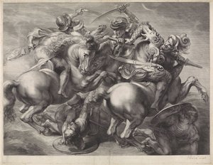 Cavalry Battle by Gérard Edelinck