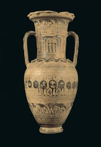 Attic Amphora, Late Geometric II B Period (720-700 BC) by Greek