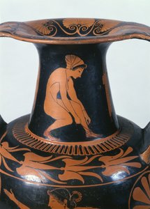 Crouching Woman Tying Her Sandal (detail)