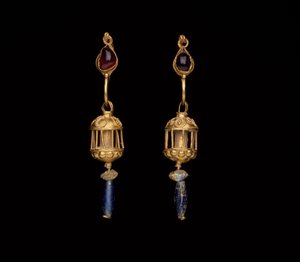 Pair of Earrings with Large Pendants