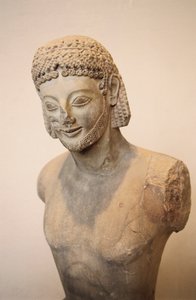 Rampin rider, equestrian statue (detail) by Greek