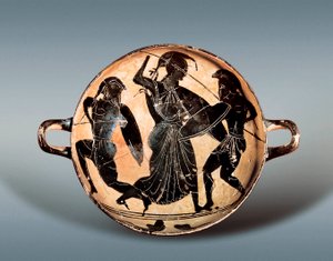 Trojan War: Goddess Athena Struggling Between Hector and Achilles by Greek