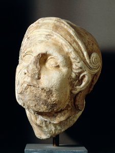 Warrior Head by Skopas from Front of Athena Alea Temple at Tegea, 4th Century BC by Greek