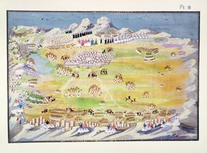 Battle of Tripolitza and surrounding villages (plate 8) from Pictorial History of the Greek War of Independence by General Makryjannis