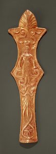 Bridle frontlet, plaque with a representation of a woman with snake legs