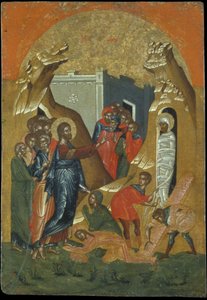 Resurrection of Lazar by Greek School