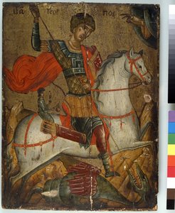 St. George slaying the Dragon, icon, Creto-Venetian School by Greek School