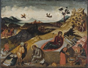 The Nativity of Christ by Greek icon.