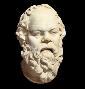 Marble Bust of the Greek Philosopher Socrates after the Original of Lysippe by Greek or Roman