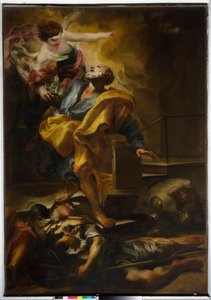Saint Peter the Apostle freed from prison by Gregorio De Ferrari