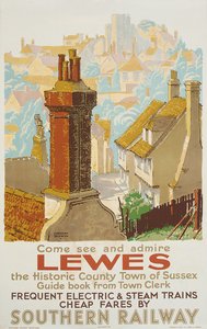 Lewes, Poster Advertising Southern Railway by F. Gregory Brown