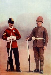 Colour-Sergeant and Private in Khaki, Gloucester Regiment