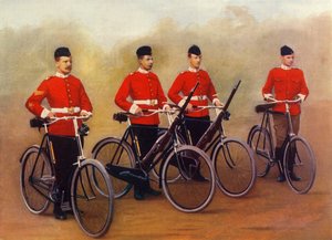 Cyclists - Lancashire Fusiliers, 1900 by Gregory and Co