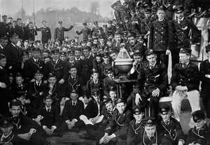 Naval cadets on board HMS Britannia, Dartmouth, Devon, 1895-1896
