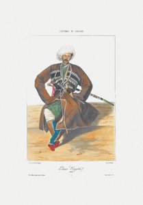 Prince Kazbek of Ossetia From: Scenes, paysages, meurs et costumes du Caucase by Grigori Grigorevich Gagarin