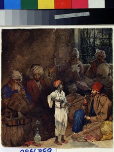 Coffee House in Smyrna by Grigori Grigorevich Gagarin