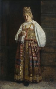 Woman from Kursk in traditional Russian clothing