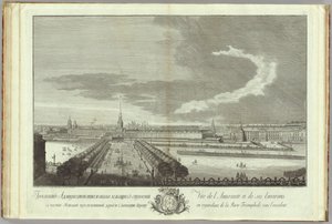 Nevsky Prospekt with the Admiralty View, Book to the 50th Anniversary of the Founding of St. Petersburg, 1753