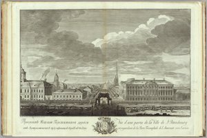 Nevsky Prospekt with the Stroganov Palace Book to the 50th anniversary of the founding of St. Petersburg