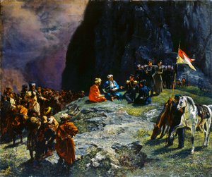 The Meeting of General Klücke von Klügenau and Imam Shamil in 1837 by Grigory Gagarin