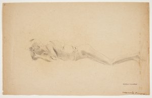 Study of a Plaster Cast from Pompeii. Lying Man