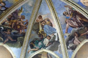 Fresco Depicting the Prophet Haggai or Aggeus by Guercino (1591-1666)