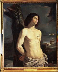 Saint Sebastian. Painting by Giovanni Francesco Barbieri, known as Il Guercino