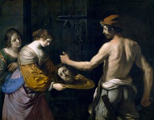Salome receiving head of St. John the Baptist by Guercino (1591 1666)