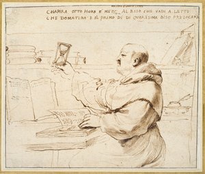 Caricature of Fra Bonaventura Bisi, 1655-1659 by Guercino