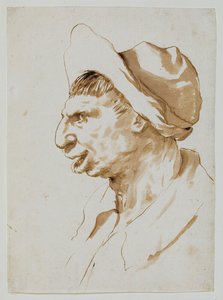 Head of a Peasant in Profile to the Left