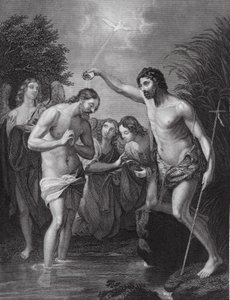 St John Baptizing by Guido (after) Reni