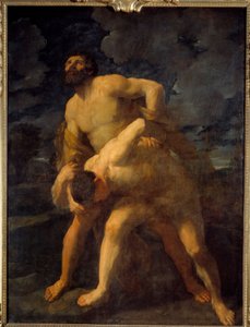 Hercules struggling with Achelous. Painting by Guido Reni