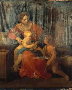 Madonna and Child with St. John the Baptist in an Interior