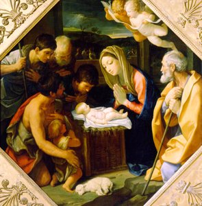 The Adoration of the Christ Child by Guido Reni