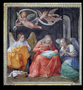 The Virgin Sewing, from the 